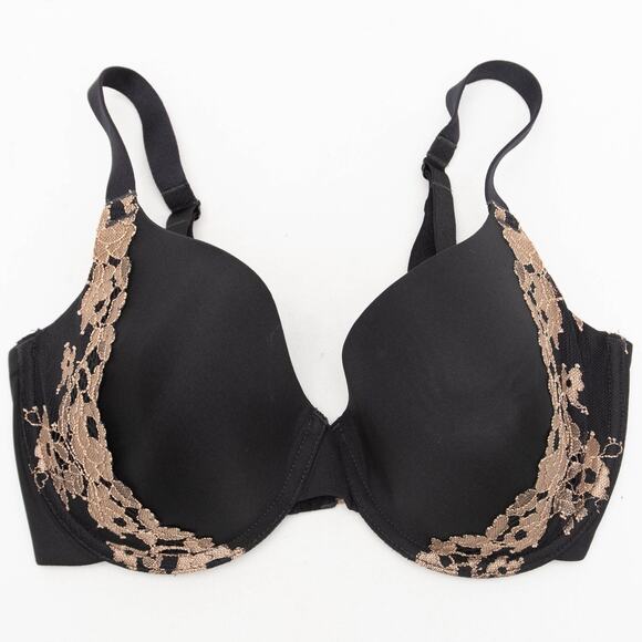Wacoal Black Lace Opulence Contour Bra 853112 Size 32DD - Picture 8 of 10